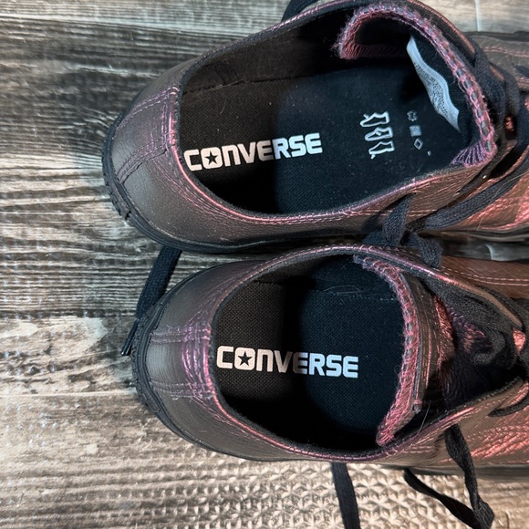 Converse Chuck Taylor All Star OX sneakers in Molasses/Black Metallic Leather - Picture 8 of 8